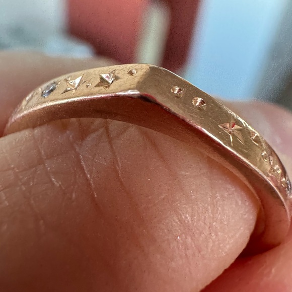 Pieces of Starr 14k Rose Gold Celestial Slice Ring - Picture 17 of 17